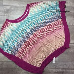 A.n.a Stone Beige Short Sleeve Blouse Size XL